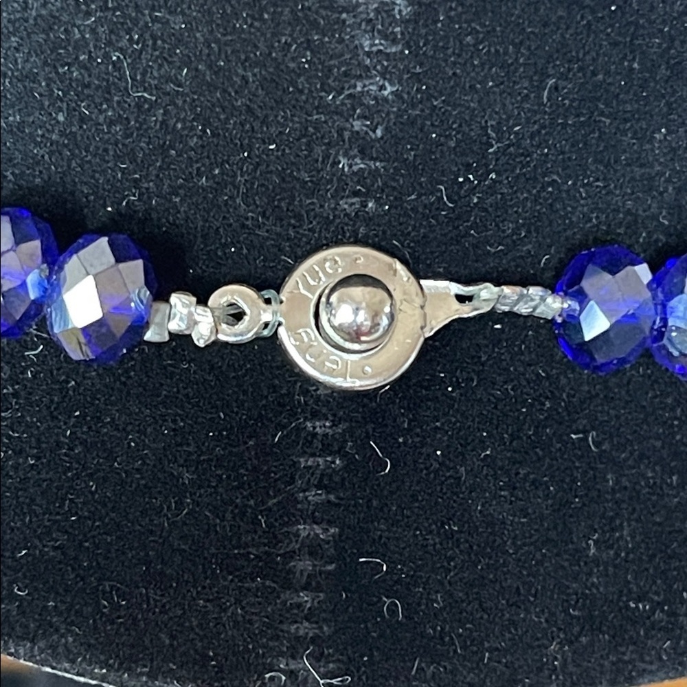 Elegant Blue and Brown Beaded Necklace - Picture 3 of 5